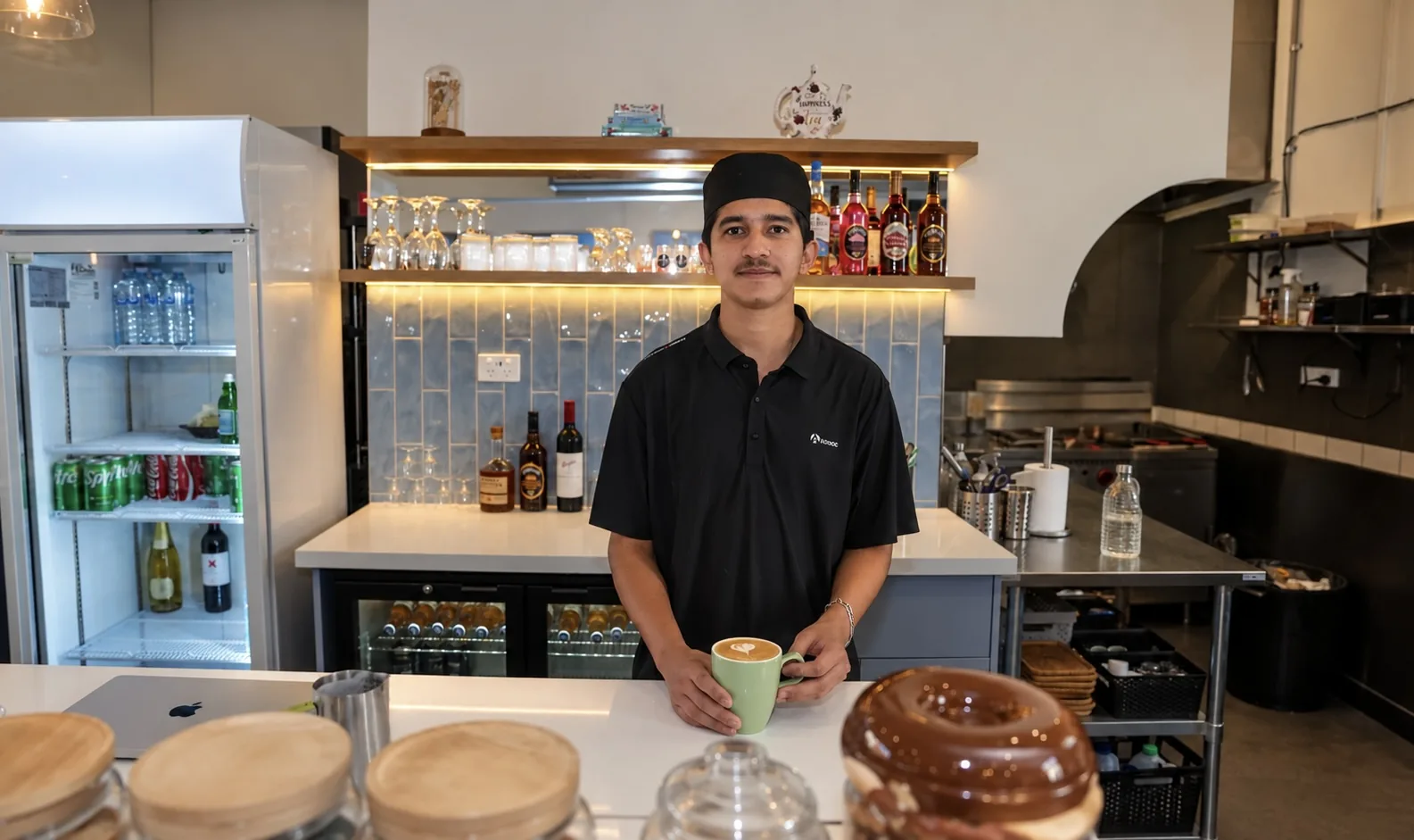 Behind the counter